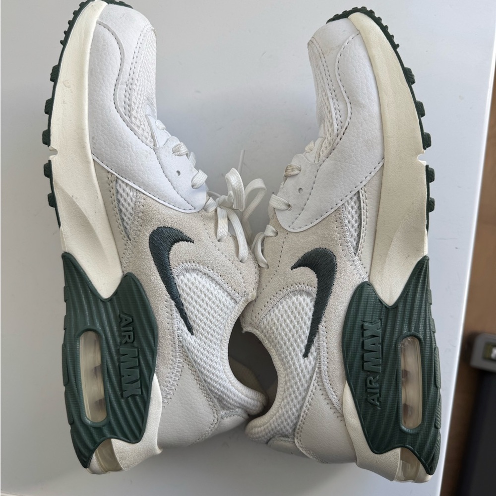 Nike Air Max White with Dark Green Accents